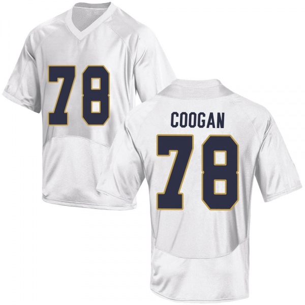 Pat Coogan Notre Dame Fighting Irish NCAA Men's #78 White Replica College Stitched Football Jersey LVK3255WK